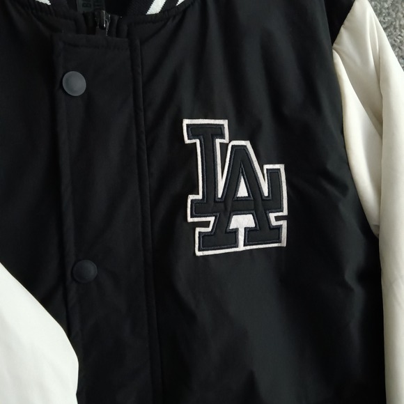Adidas Los Angeles LA Dodgers Varsity Jacket Black White Mens L Baseball‎ - Picture 5 of 9